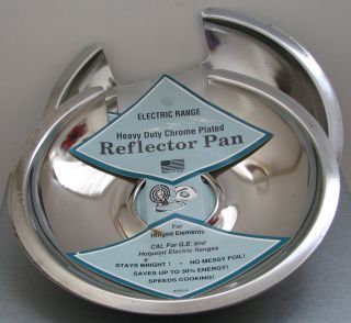 Stanco chrome plated ELECTRIC RANGE REFLECTOR PANS CAL for G E