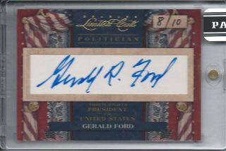 Gerald R Ford 8 10 Auto Limited Cuts 2011 2012 Panini 38th President