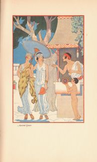 GEORGE BARBIER original 1928 vintage lithograph GREECE GREAT