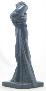 Frankoma 12 25 Nude w Vase Figure Gerald Smith Signed in Slate Blue
