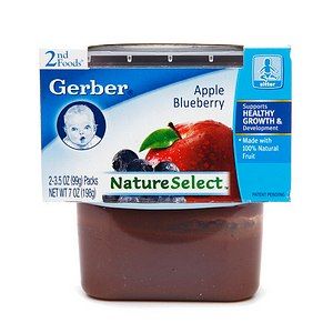 Gerber 2nd Foods NatureSelect Baby Food, Apple Blueberry 7 oz (198 g)