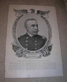 Harpers Pictorial Picture Commodore George Dewey USN