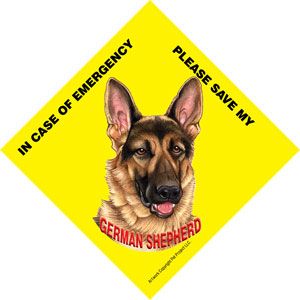 German Shepherd Emergency Rescue Sign