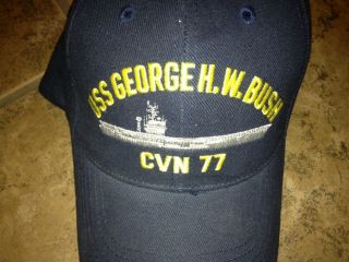 USS George H W Bush CVN 77 Ballcap US Navy USS George HW Bush CVN Ball