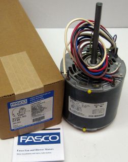  Fasco 3 4 HP 1075 rpm 208 230 v 3 Speed Furnace Blower Fan Motor w Cap