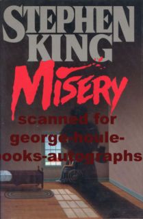 Stephen King Misery Autograph Inscribed 1987