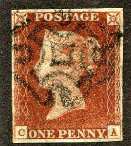 1841 1D Red PL34 Brighton Maltese Cross CA Cat £380