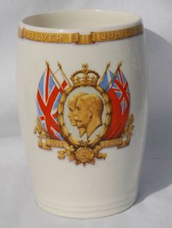 King George V Silver Jubilee Tumbler 1935 British Pottery Manufacurers