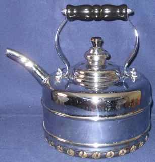 Simplex Heritage Gas Tea Kettle Chrome Tea Water Kettle