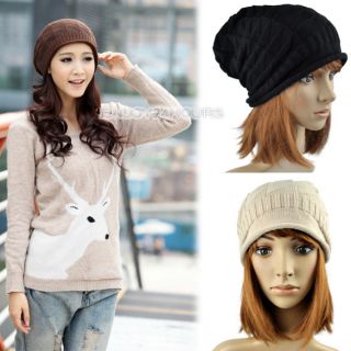 New Hot Fashion Unisex Wool Winter Crochet Knit Beanie Skullcap Hat