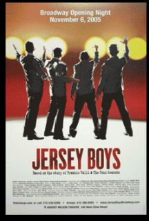 Rare Hand Signed by cast Broadway Poster ~Jersey Boys~ Frankie Valli