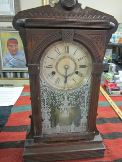 1885 Antique Original w M Gilbert Walnut Parlor Clock – Aldine Model