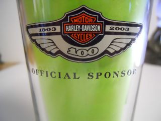 Miller Lite Geer Glass 2003 Official Sponsor 100 years Harley Davidson