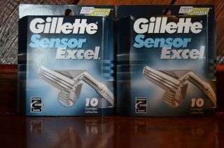 Packs of 10 Sensor Gillette Sensor Excel Blades
