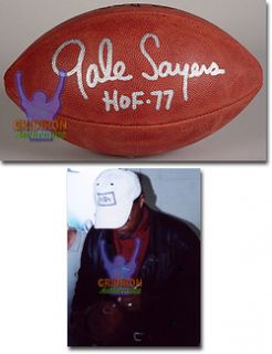 Gale Sayers Bears Auto Official NFL Game Football GA
