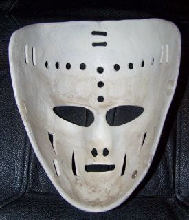 1970s Game Worn Fiberglass Goalie Mask Giacomin Type