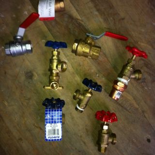 Gas Propane Ball Valve Brass Fosets Pluming 1 2 inch Boiler Drain Lot