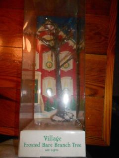 DEPT 56 GENERAL VILLAGE ACCESSORIES FROSTED BARE BRANCH TREE WITH