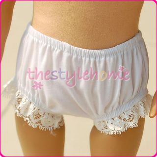 For American Girl Doll White Underwear Panty Dress New