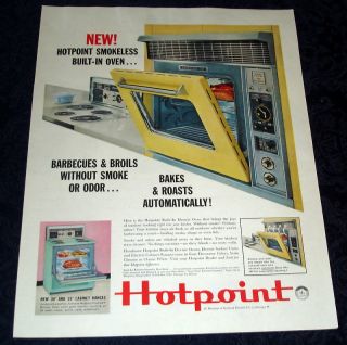1960 Hotpoint Electric Oven Original Ad