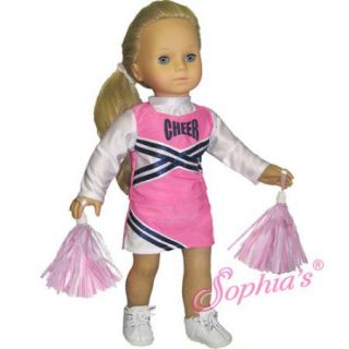 Cheerleader Outfit Shoes Set Fits American Girl Doll