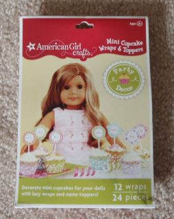 American Girl Crafts Mini Cupcake Wraps Toppers Party Decor New