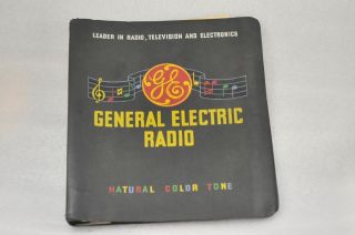 General Electric Radio 3 Ring Binder w Tube Guide