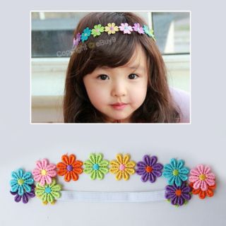 Cute Headdress baby girls Child flower hair band sets Elasticity