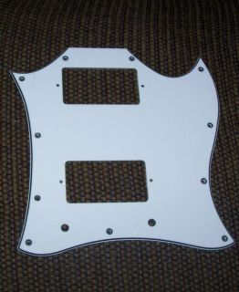 White Full Face Pickguard for Gibson SG Parts Project