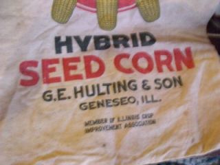  Hybrid Seed Corn Feed Sack Fence Tag Label Geneseo IL Semmes