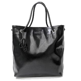 100 Authentic New Gucci Gifford Medium Black Patent Leather Tote Bag