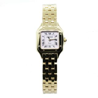 Yellow Gold Panther Style Geneve Ladies Wrist Watch