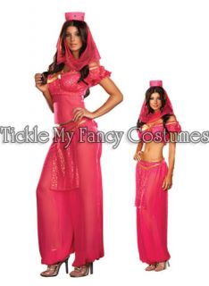 Genie Arabian Fancy Dress Costume Womens Pink Aladdin Nights Halloween