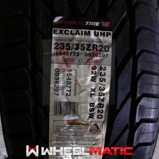 New 235 35R20 General Exclaim UHP Tire 235 35 20 2353520