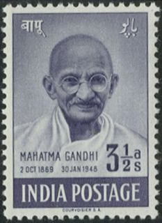 03 India 1948 Gandhi Mint Never Hinged Value 3A1 2