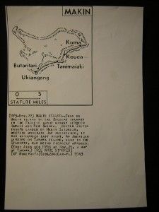 1943 Gilberts Makin Island Map WW2 Photo 951s
