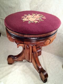 Piano Stool by George w Archer Rochester NY Patented 1873