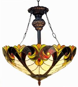 Stained Glass Tiffany Style Victorian Pendant Lamp 18 Shade