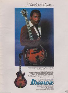 1979 Ibanez George Benson Model GB 10 Guitar Print Ad