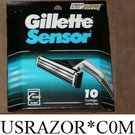 10 Gillette Regular Sensor Razor Blades Cartridges Shaver Refills Men