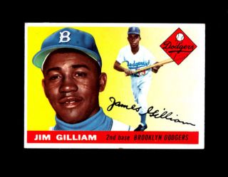 1955 Topps 5 Jim Junior Gilliam Dodgers Sharp