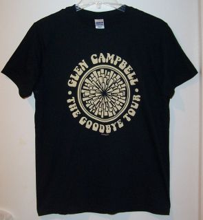 GLEN CAMPBELL THE GOODBYE TOUR CONCERT T SHIRT COUNTRY MUSIC BLACK