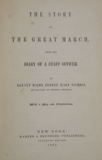 1865 Civil War Book Story of The Great March Battles Sherman Fremont