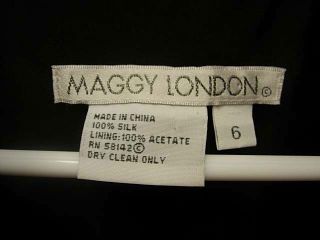 Maggy London Silk Twill Geometric Print Tunic Dress with Ruffles Sz 6