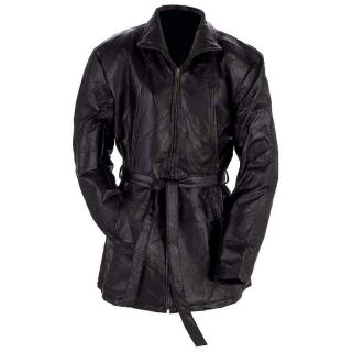 Giovanni Navarre Women Stone Black Leather Jacket XL