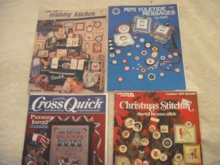 lot of 4 counted cross stitch pattern booklets Country Stuff Christmas