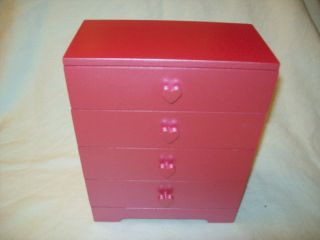 Girls Jewelry Box with 4 Drawers in Pearlescent Pink