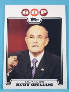 Rudy Giuliani 2008 Topps Campaign 2008 C08 RG Rudy Giuliani