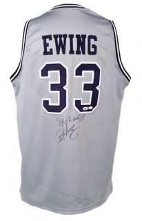 Patrick Ewing Autographed Georgetown Hoyas Jersey w 84 Champs ITP PSA