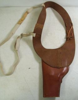 George LAWRENCE Vintage Brown Leather HS S 5 Shoulder Gun Holster